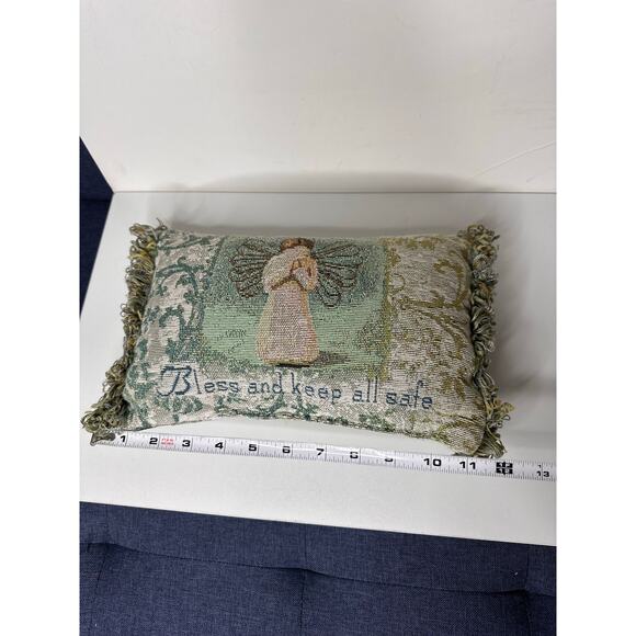 Willow Tree Angel Tapestry Pillow Small Lumbar Blessing Prayer Decorative - Picture 6 of 7